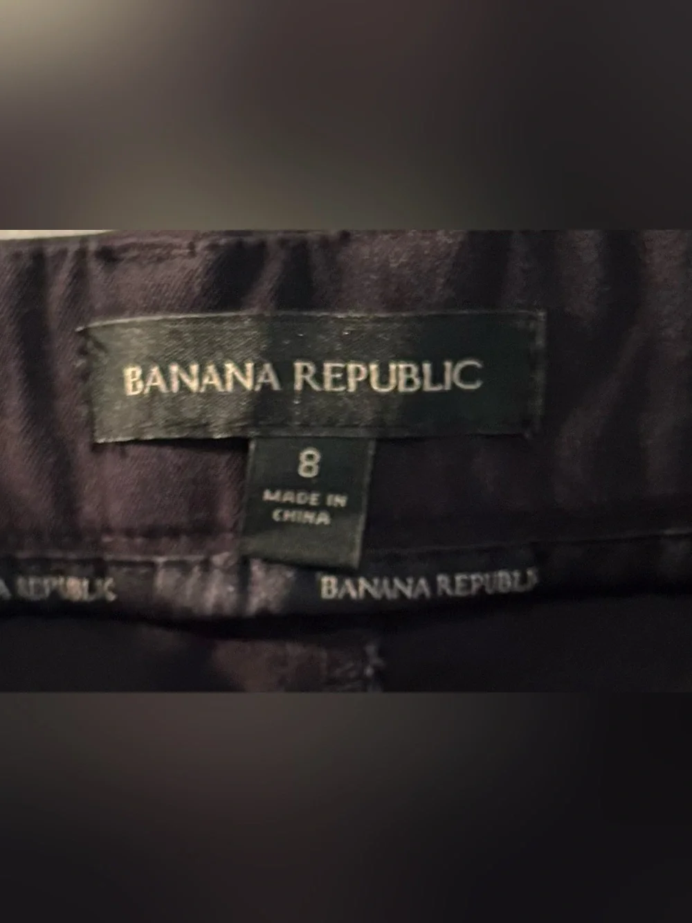 Banana Republic Women's black Straight-Leg ankle pants Size 8